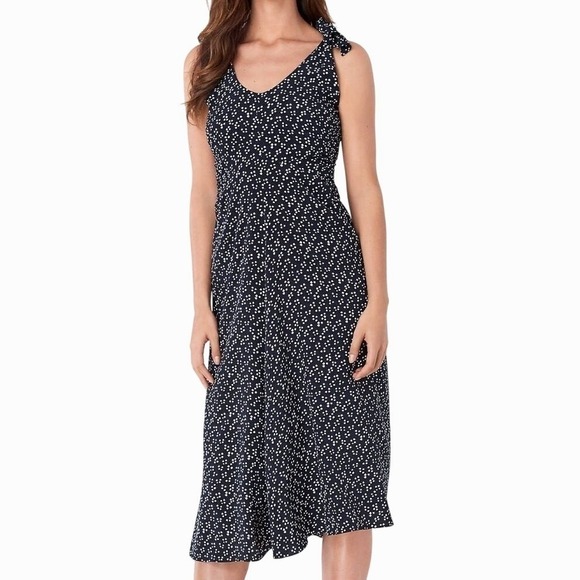 Diane Von Furstenberg Dresses & Skirts - Diane Von Furstenberg Emma Crepe-Blend Midi Dress Size 8 Tie Shoulder Sleeveless